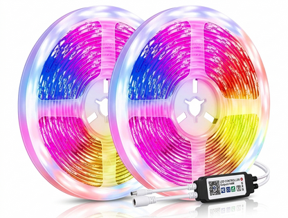 LumaGlow™ RGB Infinity LED Strip Lights - Emitting Color: Bluetooth Control, Length: 1m